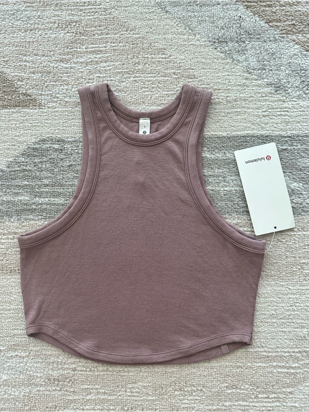 lululemon Hold On Tight Cropped Tank Top in Twilight Rose Size 6 NWT